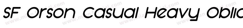 SF Orson Casual Heavy Oblique字体转换